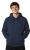 Mens Sponge Fleece Full Zip Hoodie Navy Size Xlarge