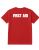 Red First Aid T-Shirts Cotton Blend Uniform Tees For Medical Staff & Emergency Response, Size Medium
