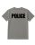 Unisex Cotton Police Printed T Shirt Gray With Black Print Back And Front Size Large
