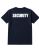 Unisex Cotton Security Printed T Shirt Navy With White Print Back And Front Size Medium