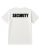 Unisex Cotton Security Printed T Shirt White With Black Print Back And Front Size Large