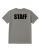 Unisex Cotton Staff Printed T Shirt Gray With Black Print Back And Front Size Xlarge