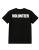 Unisex Cotton Volunteer Printed T Shirt Black With White Print Back And Front Size Large