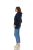 Women's Cotton Oversized Hoodie Sweat Shirt Navy Size 2xlarge
