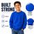 Youth Cotton Crew Neck Sweat Shirt Royal Blue Size Medium