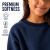 Youth Cotton Crew Neck Sweat Shirt Navy Size Xlarge