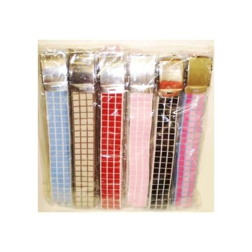 144 Pieces of Ladies Canvas Belt With Checker Design