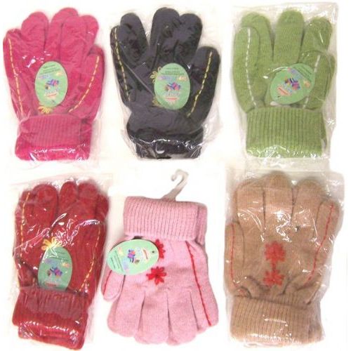 96 Pairs Ladies Knit Gloves - Knitted Stretch Gloves