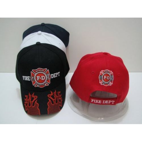 24 Pieces of Fire Dept Hat With Flames