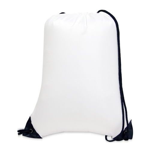 60 Pieces of Value Drawstring Backpack - White
