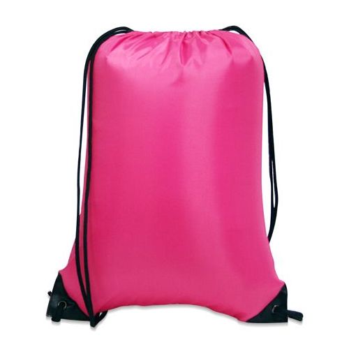 60 Pieces of Value Drawstring Backpack Hot Pink