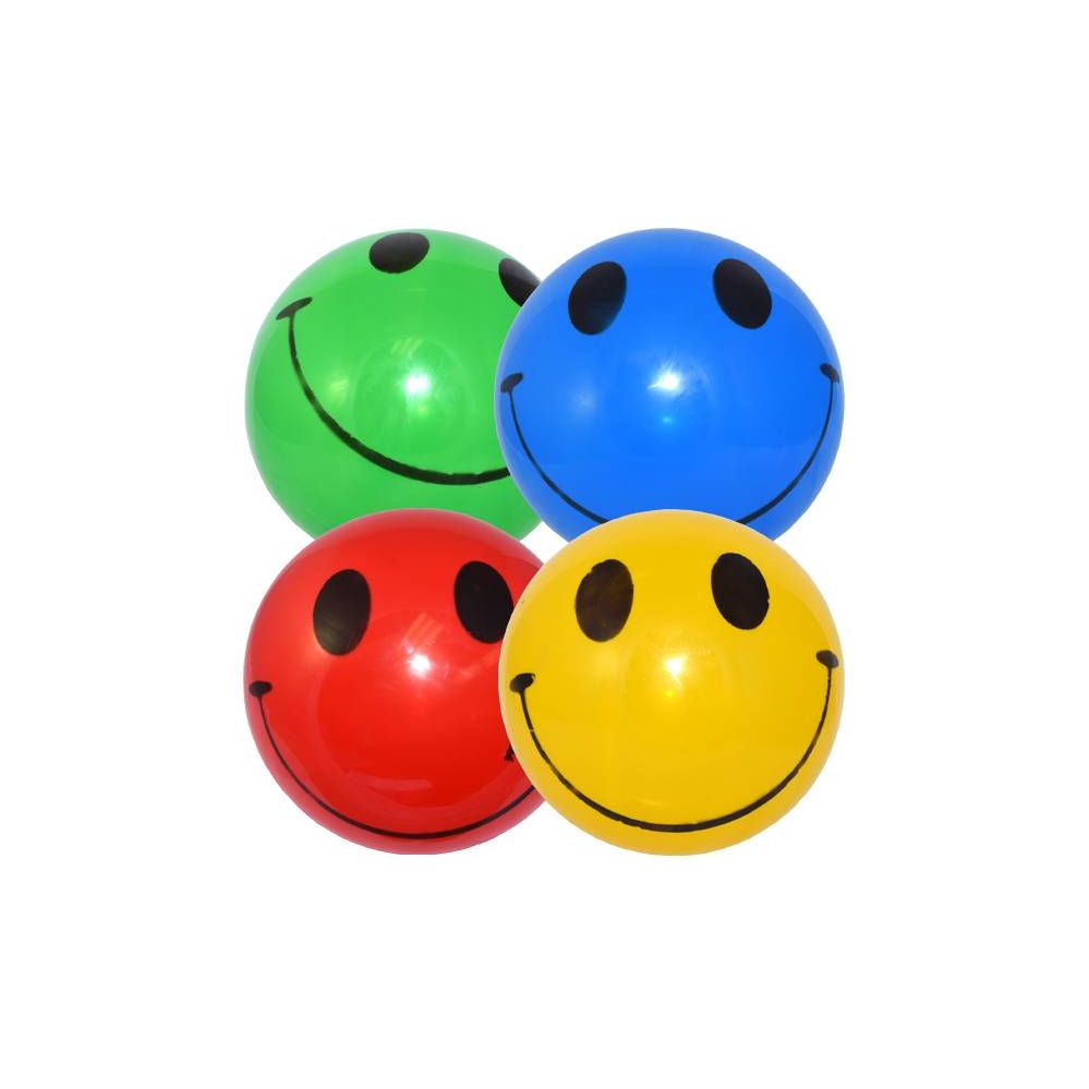48 Pieces Dodge Ball 9in Happy Face - Summer Toys