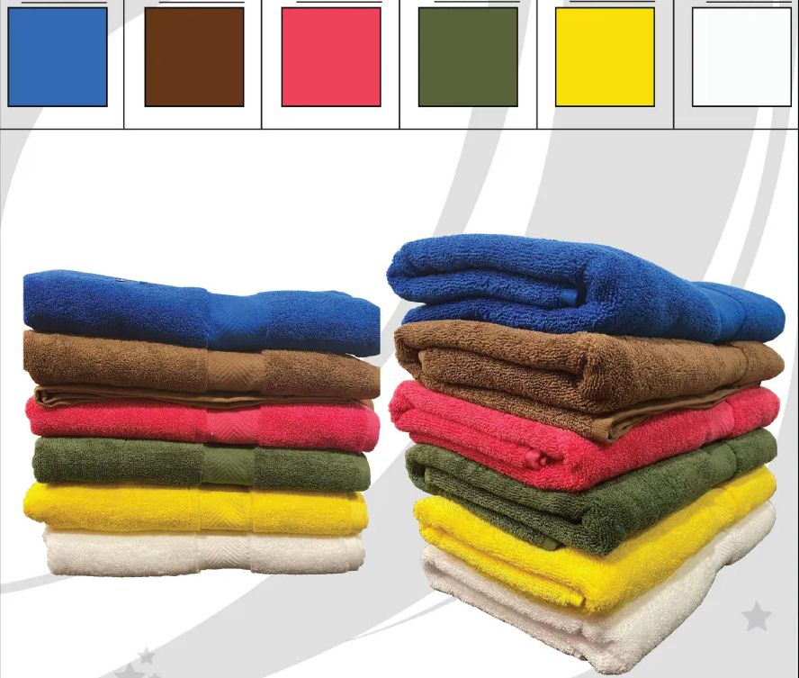 36 Pieces of 100% Cotton Terry Bath Towel 27x54 Assorted Colors