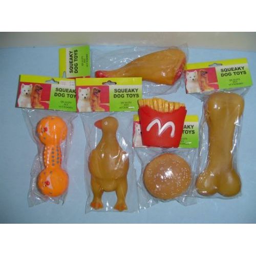 36 Wholesale Assorted Squeaky Pet Toy