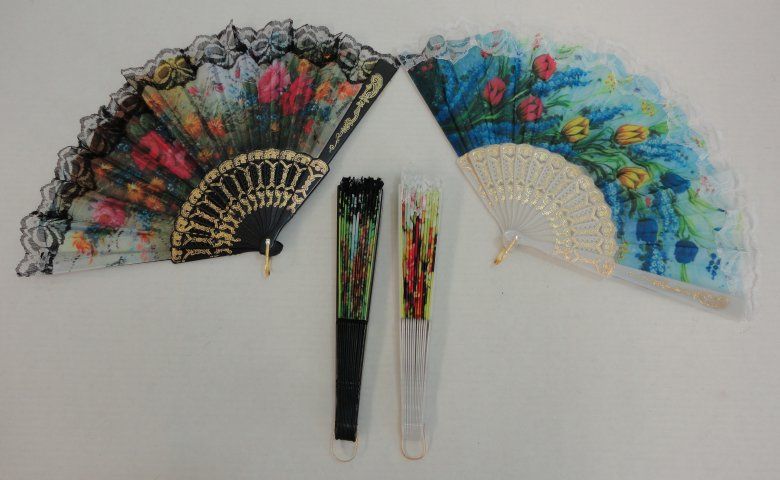 40 Pieces of Folding Fan With Lace