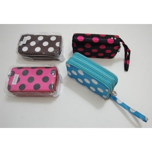 144 Pieces of 3 Compartment WalleT-Polka Dots