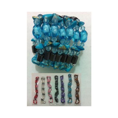 48 Pieces of 36" Magnetic NecklacE--Large Rock Beads
