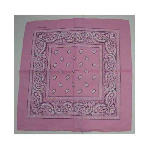 96 Pieces of BandanA-Light Pink Paisley
