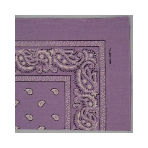 120 Pieces BandanA-Light Purple Paisley - Bandanas