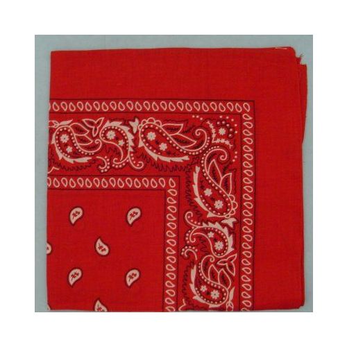48 Pieces of BandanA-Red Paisley