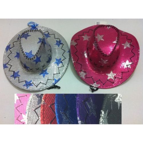 24 Wholesale Sequin Cowboy HaTStars at