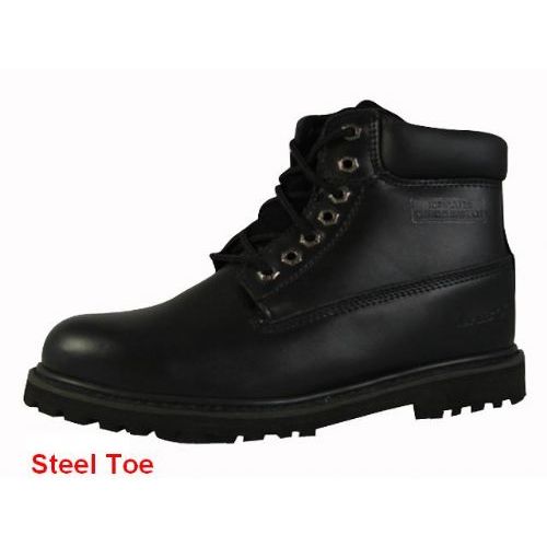 12 Wholesale Men's Genuine Leather BootS--6" Steel Toe
