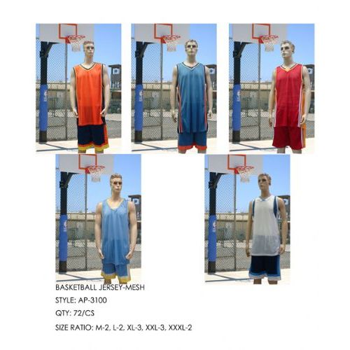 72 Pieces Basketball Jersey Dazzle Top - Mens Shorts