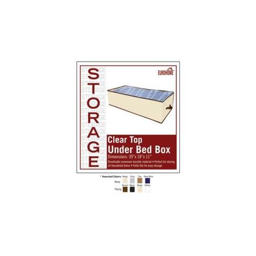 36 Pieces of 39 X 18 X 11 Clear Top Under Bed Box -4 Assorted Colors