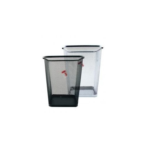12 Pieces of Square Mesh Waste Bin Assorted Black And Silver