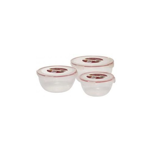 6 Pieces of 6 Piece Plastic Assorted Container With Click And Lock Lids