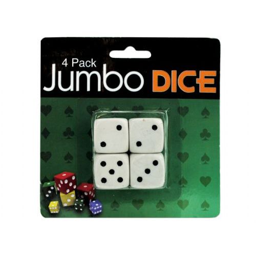 72 Wholesale Jumbo Dice, Pack Of 4