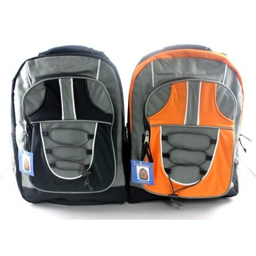 12 Wholesale Backpack 17inch Assorted Colors
