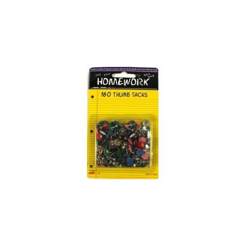 48 Pieces of Thumb Tacks - 160 Pk - Asst. Colors - Carded