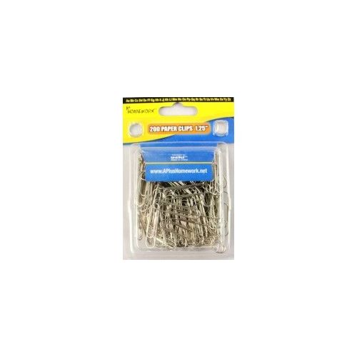 48 Pieces of Paper Clips - Silver Color - 200 Count - 1.25" - Clamshel Package.