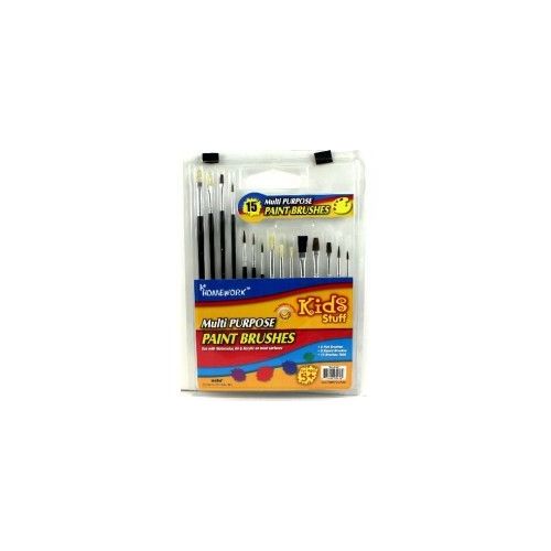 96 Pieces of Paint Brushes - 15 Count - Assorted Sizes