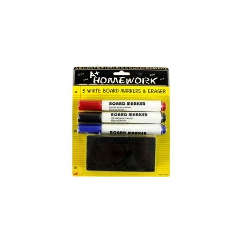 48 Pieces of Dry Ersae Board Markers - 3 Pk + Board Eraser