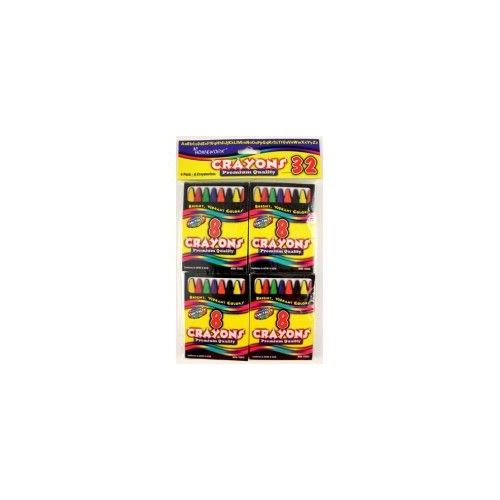 48 Wholesale Crayons - 8ct - 4pk - Boxed - Asst. Colors