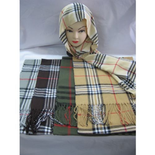 60 Pieces of Printed Plaid Scarf