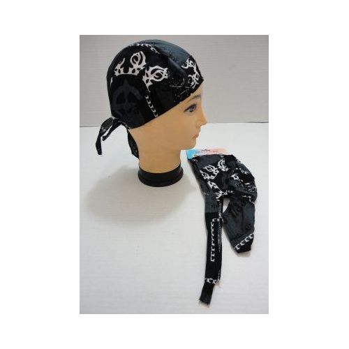 120 Pieces of Skull CaP-Black & Dark Gray With White Tribal
