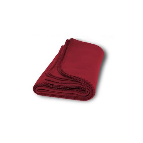 30 Wholesale Promo Fleece Blankets In Burgundy