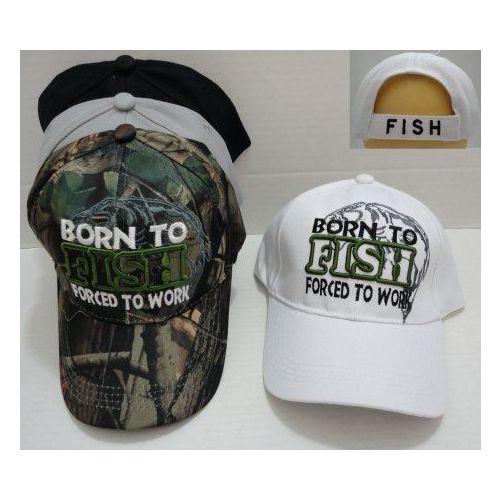 24 Pieces of Born To FisH-Forced To Work Hat