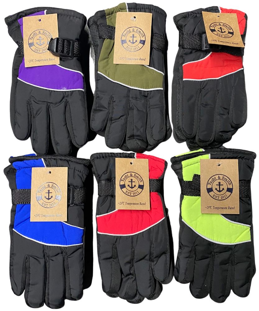 72 Pairs of Yacht & Smith Kids Thermal Sport Winter Warm Ski Gloves