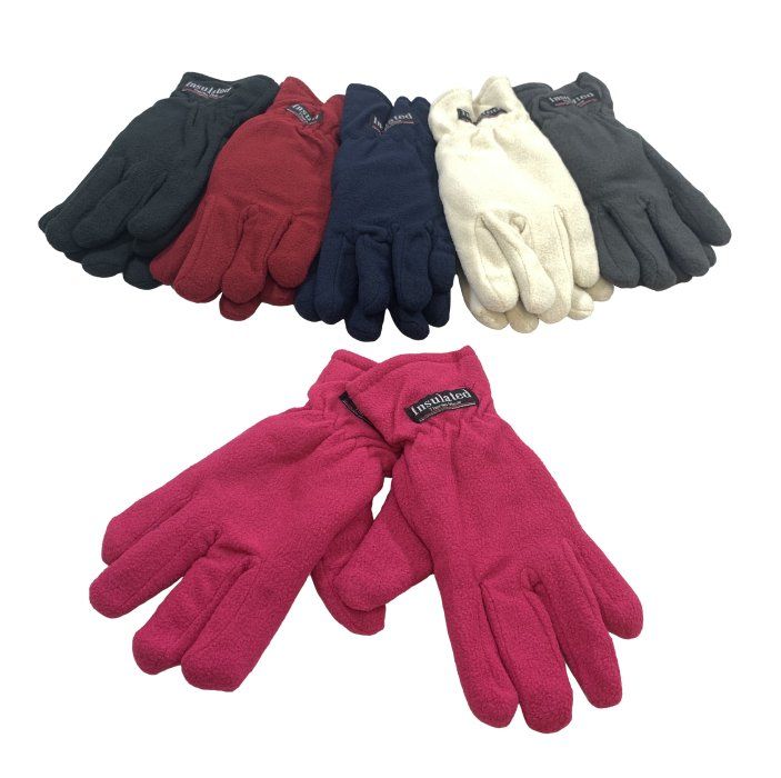 12 Pairs Women's Thermal Insulate Winter Gloves - Knitted Stretch Gloves