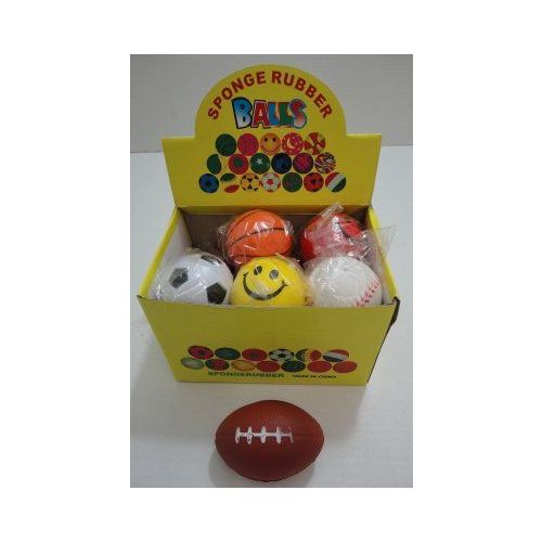 72 Wholesale 2.75" Squish BalL-Assorted Sports