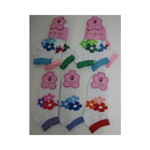 144 Pairs of 9-11 (3 Flowers/color Band Around Ankle)