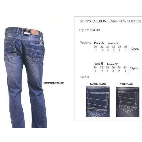 12 Wholesale Mens Vintage Trendy Jeans