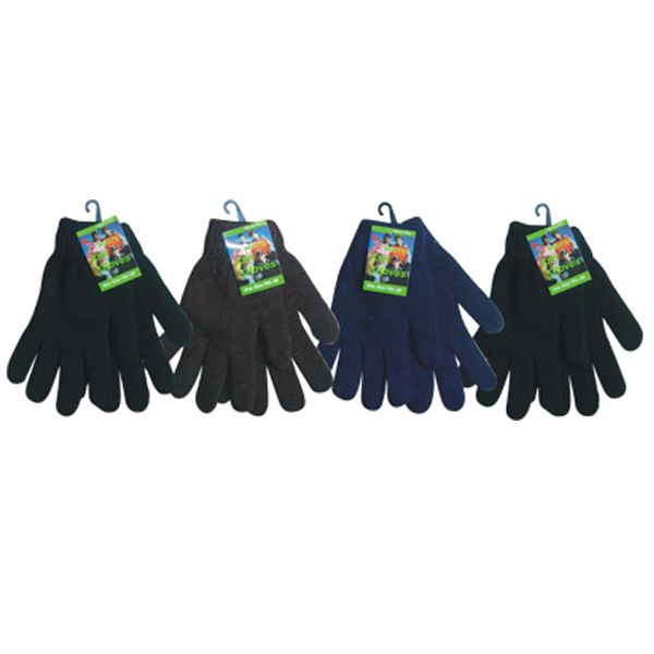 72 Pairs of Unisex Winter Knit Glove Solid Black