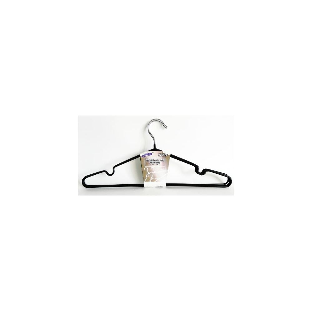 48 Pieces of Metal 3 Pack Clothes Hanger Black