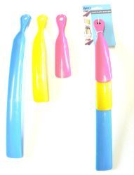 48 Pieces of 3 Pack Plastic Shoe Horn In Colors