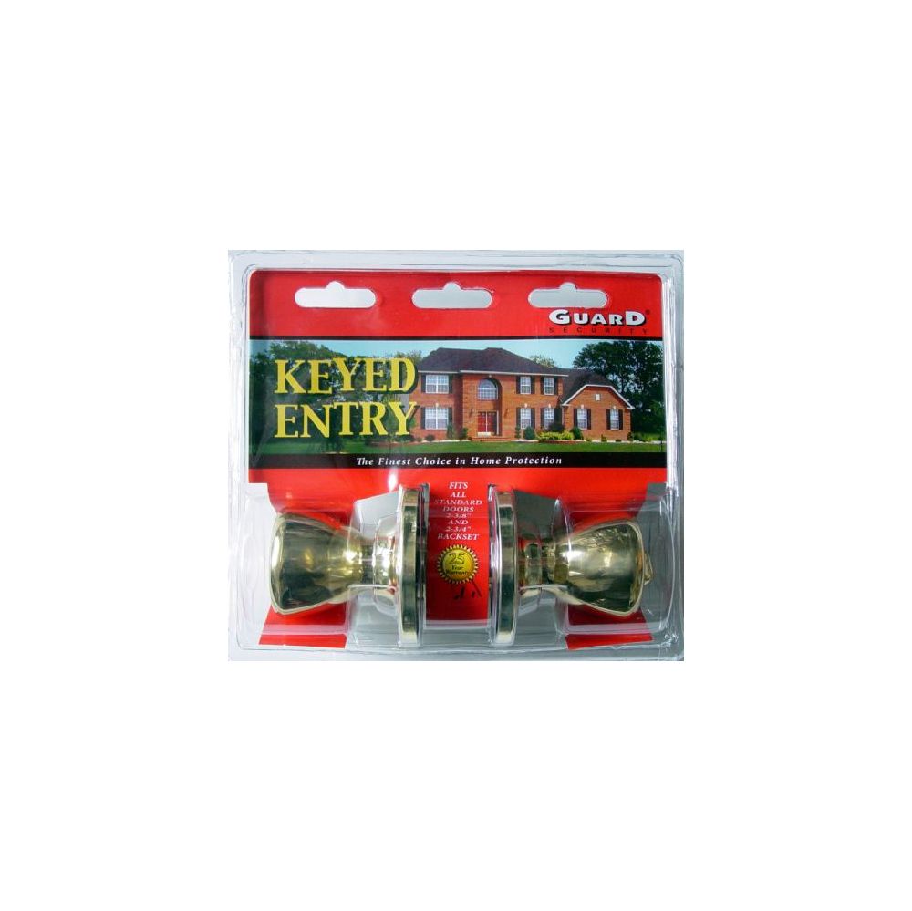 6 Pieces of Brass Keyed Entry Doorknob Set